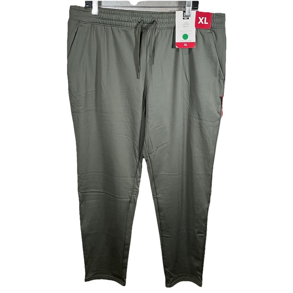 Members Mark‎ Men's XL Dark Green  Fleece Pants NWT Sweat Pants Joggers